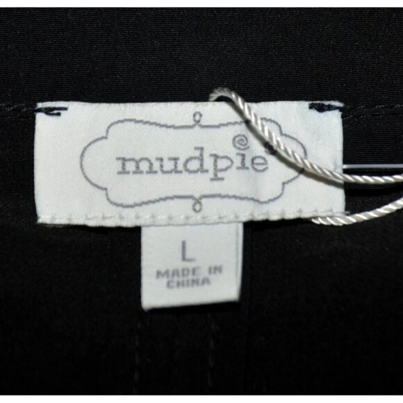 NWT Mud Pie Black Lightweight Double Button Blazer Jacket Size L Career Casual - Picture 8 of 10